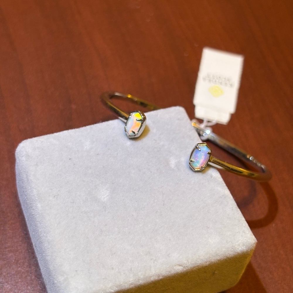 Kendra Scott Emilie Cuff Bracelet in Silver and Opallite